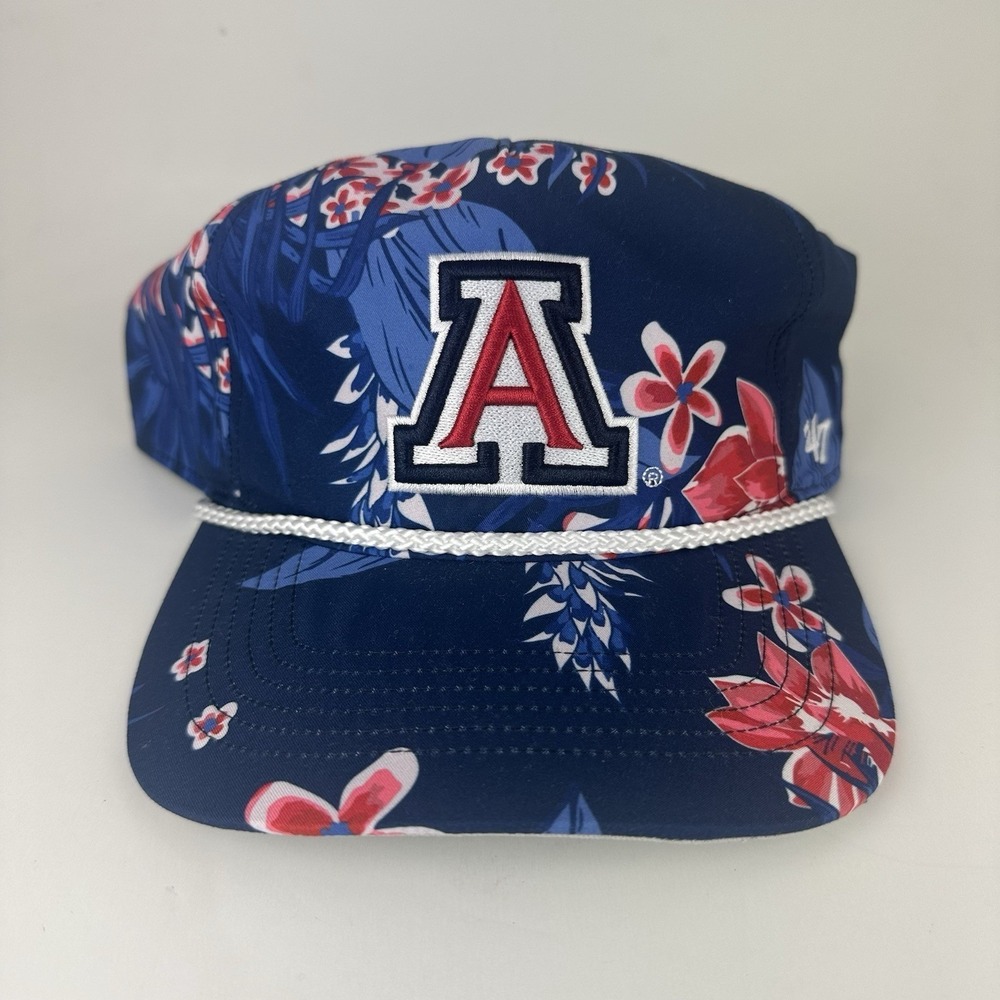 Arizona Wildcats Hat '47 Brand OSFA Navy Floral Ibiza Hitch Rope Snapback NCAA